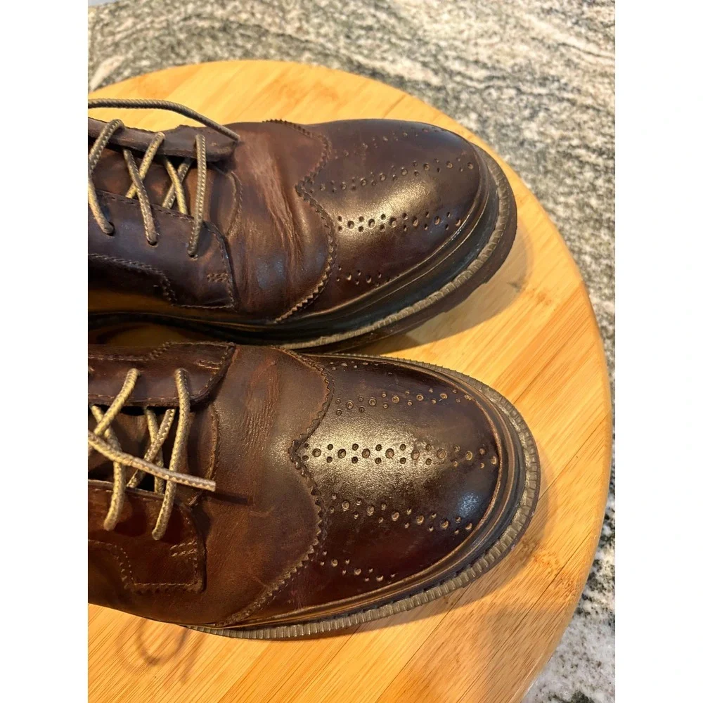 Sorel Mens Brown Leather Wingtip Brogue Lace Up Oxford Shoes Size 8.5 SKU83‎